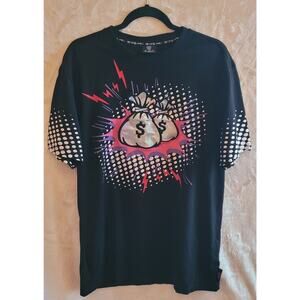 Men's Switch Remarkable Black Money Bags Graphic Design Streetwear Size 2XL